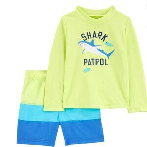 Carter's Child of Mine Baby Boy 2-Piece Rash Guard Swim Set